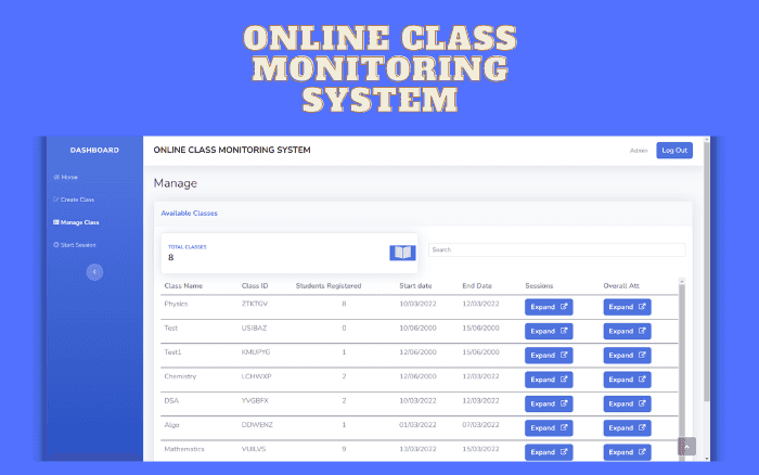 Online Class Monitoring System