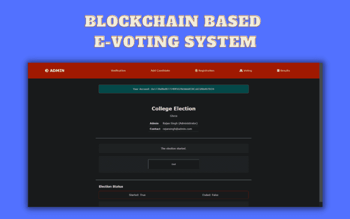 Blockchain Based E-Voting System